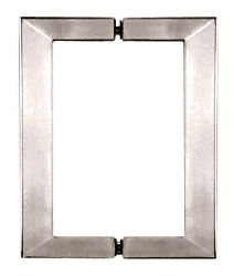 CRL 6&quot; x 6&quot; Square Corner Series Brushed Nickel Back-to-Back Pull Handle | SQ6X6BN