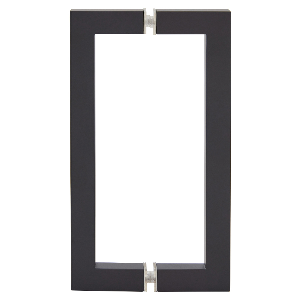 CRL Oil Rubbed Bronze 8&quot; x 8&quot; SQ Series Square Tubing Back-to-Back Pull Handle | SQ8X80RB