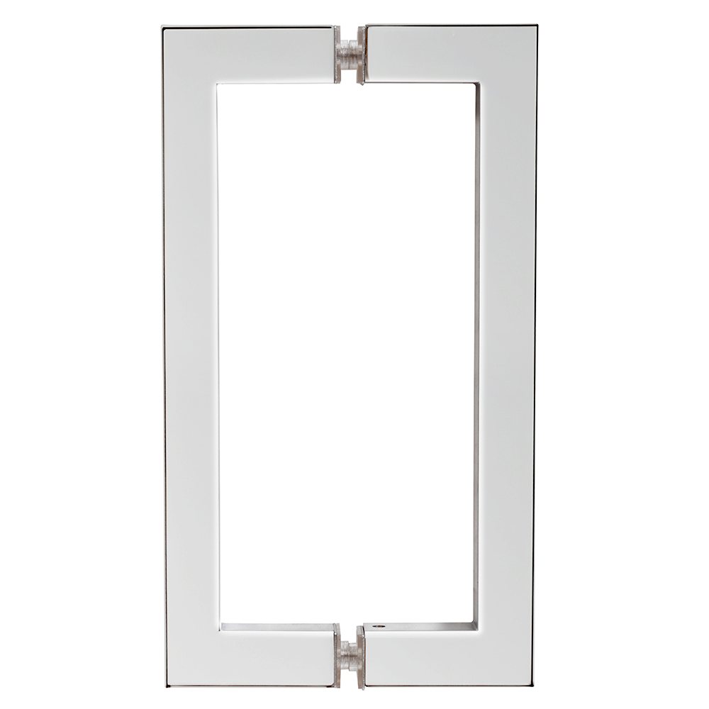 CRL Polished Chrome 8&quot; x 8&quot; SQ Series Square Tubing Back-to-Back Pull Handle | SQ8X8CH
