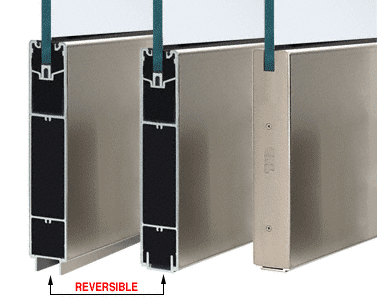 C.R. Laurence CRL Brushed Stainless 10&quot; Square Sidelite Rail for 5/8&quot; or 3/4&quot; Glass - Custom Length | SR10SBS34CL