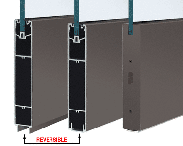 C.R. Laurence CRL Dark Bronze Anodized 10&quot; Square Sidelite Rails - 240 in Long | SR10SDU3812240