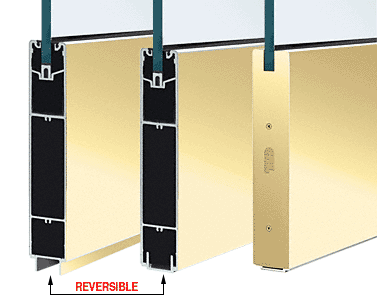 C.R. Laurence CRL 120&quot; Polished Brass 10&quot; Square Sidelite Rail | SR10SPB12SL