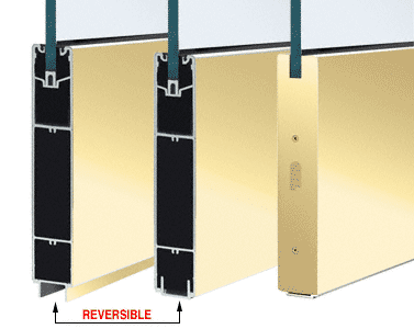 C.R. Laurence CRL Polished Brass 10&quot; x Custom Length Square Sidelite Rail for 5/8&quot; or 3/4&quot; Glass | SR10SPB34CL
