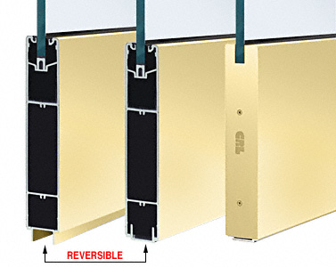 C.R. Laurence CRL Satin Brass 10&quot; Custom Length Square Sidelite Rail for 3/8&quot; and 1/2&quot; Glass | SR10SSB3812CL