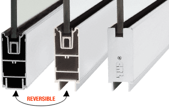C.R. Laurence CRL Satin Anodized 4&quot; Square Sidelite Rail for 3/8&quot; and 1/2&quot; Glass - Custom Length | SR4SSA3812CL