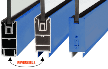 C.R. Laurence CRL Satin Anodized 4&quot; Square Sidelite Rail for 3/8&quot; or 1/2&quot; Glass - Custom Length | SR4SPT3812CL