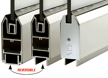 C.R. Laurence CRL Brushed Stainless 4&quot; Tapered Sidelite Rail - 120&quot; Long | SR4TBS3812SL