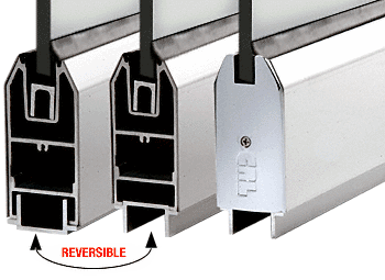C.R. Laurence CRL Polished Stainless 4&quot; Tapered Sidelite Rail - 120&quot; Long | SR4TPS3812SL