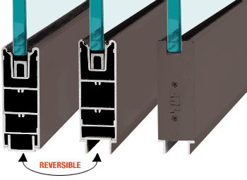 C.R. Laurence CRL Oil Rubbed Bronze 6&quot; Custom Length Square Sidelite Rail for 3/4&quot; Glass | SR6S0RB34CL