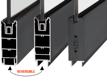 C.R. Laurence CRL 240&quot; Black Anodized 6&quot; Square Sidelite Rail | SR6SBL3812240