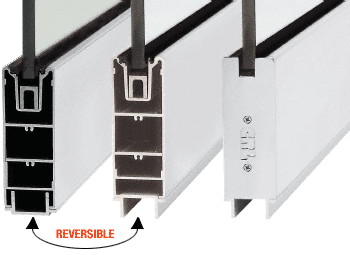 C.R. Laurence CRL 240&quot; Satin Anodized 6&quot; Square Sidelite Rail | SR6SSA3812240