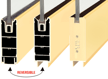 C.R. Laurence CRL Satin Brass 6&quot; Custom Length Square Sidelite Rail for 3/8&quot; and 1/2&quot; Glass | SR6SSB3812CL