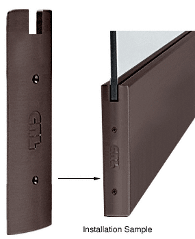 C.R. Laurence CRL Oil Rubbed Bronze 10&quot; Square End Cap for Sidelite Rail- 3/4&quot; Glass | SREC10S0RB34