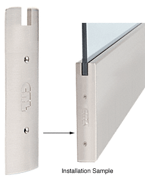 C.R. Laurence CRL Brushed Stainless 10&quot; Square End Cap for Sidelite Rail | SREC10SBS