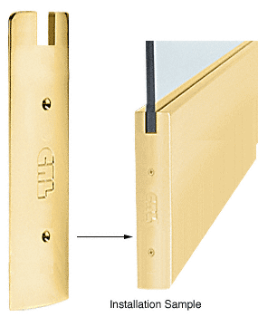 C.R. Laurence CRL Polished Brass 10&quot; Square End Cap for Sidelite Rail | SREC10SPB