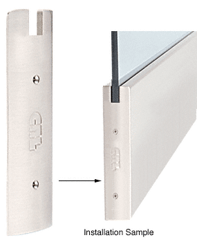 C.R. Laurence CRL Satin Anodized 10&quot; Square End Cap for Sidelite Rail- 3/4&quot; Glass | SREC10SSA34