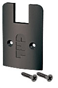 C.R. Laurence CRL Black Anodized Low Profile Sidelite Rail Cap With Screws | SREC2SBL