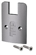 C.R. Laurence CRL Brushed Stainless Low Profile Sidelite Rail Cap With Screws | SREC2SBS