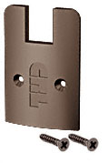 C.R. Laurence CRL Dark Bronze Anodized Low Profile Sidelite Rail Cap With Screws | SREC2SDU