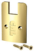 C.R. Laurence CRL Polished Brass Low Profile Sidelite Rail Cap With Screws | SREC2SPB