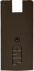 C.R. Laurence CRL Oil Rubbed Bronze 4&quot; Square End Cap for Sidelite Rails with 3/4&quot; Glass | SREC4S0RB34