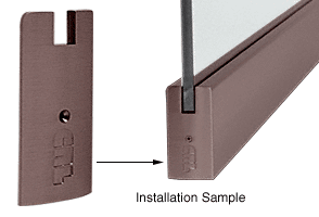 C.R. Laurence CRL Dark Bronze 4&quot; Square End Cap for Sidelite Rails | SREC4SDU