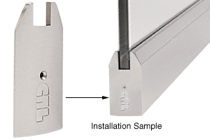 C.R. Laurence CRL Brushed Stainless 4&quot; Tapered End Cap for Wedge-Lock Sidelite Rails and 3/4&quot; Glass | SREC4TBS34