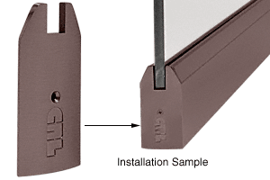 C.R. Laurence CRL Dark Bronze 4&quot; Tapered End Cap for Sidelite Rails | SREC4TDU