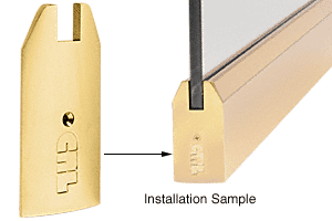 C.R. Laurence CRL Polished Brass 4&quot; Tapered End Cap for Sidelite Rails | SREC4TPB