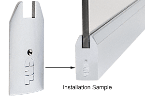 C.R. Laurence CRL Polished Stainless Steel 4&quot; Tapered End Cap for Wedge-Lock Sidelite Rails and 3/4&quot; Glass | SREC4TPS34