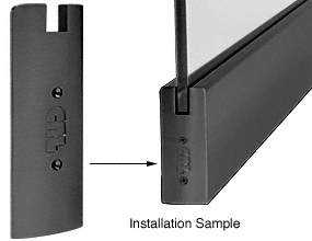 C.R. Laurence CRL Black Anodized 6&quot; Square End Cap for Sidelite Rails | SREC6SBL