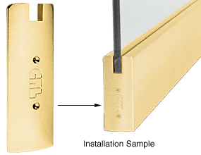 C.R. Laurence CRL Polished Brass 6&quot; Square End Cap for Sidelite Rails | SREC6SPB