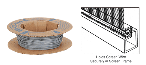 C.R. Laurence CRL .170&quot; Gray Screen Retainer Spline - 100 Foot Roll | SS170C