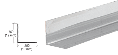 C.R. Laurence CRL 3/4&quot; Stainless Steel L- Angle - Pack of 10 - 12 ft Long Each | SS965