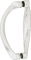 CRL 6&quot; Brushed Nickel Back-To-Back Sculptured Solid Pull Handle | SSDP6BN