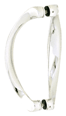 CRL 6&quot; Polished Chrome Back-To-Back Sculptured Solid Pull Handle | SSDP6CH