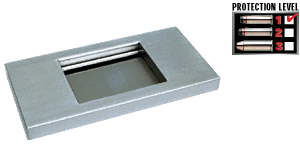 C.R. Laurence CRL Custom Size Deep Non-Ricochet Level 1 Protection Stainless Steel Shelf with Deal Tray | SSDT1C