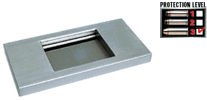 C.R. Laurence CRL Custom Size Deep Non-Ricochet Level 3 Protection Stainless Steel Shelf with Deal Tray | SSDT3C