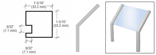 C.R. Laurence CRL Satin Anodized Sculptured Series Custom Size Self-Service Sneeze Guard | SSG20SA