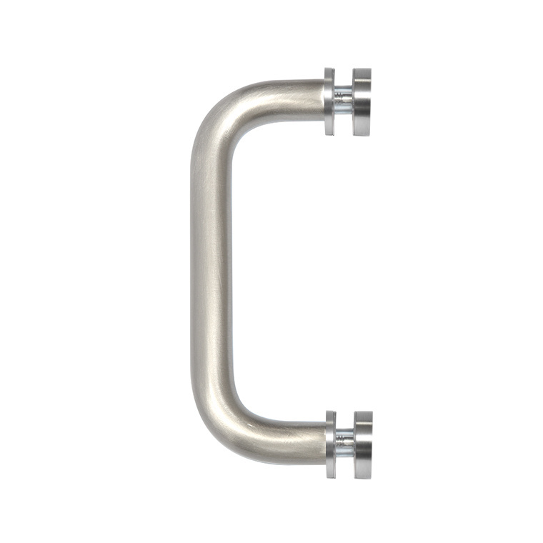 CRL Brushed Nickel 6&quot; Single-Sided Solid Brass 3/4&quot; Diameter Pull Handle with Metal Washers | SSP6BN
