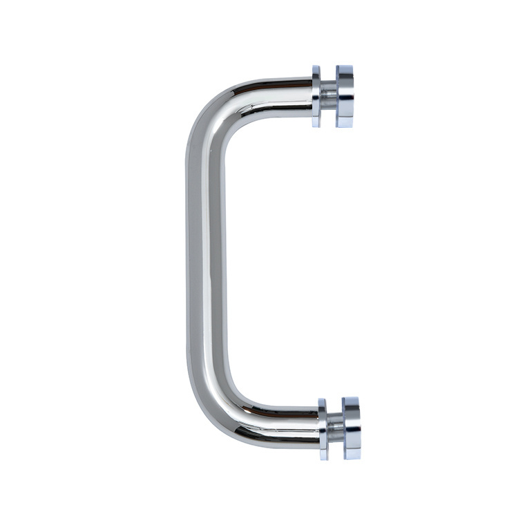 CRL Polished Chrome 6&quot; Single-Sided Solid Brass 3/4&quot; Diameter Pull Handle with Metal Washers | SSP6CH