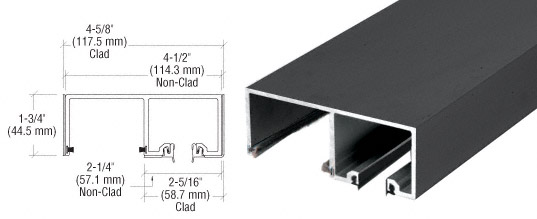 C.R. Laurence CRL Black Anodized SSR Top Track - 10 Ft. Long | SSR1TTBL