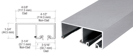 C.R. Laurence CRL Brushed Stainless SSR Top Track - 10 Ft. Long | SSR1TTBS
