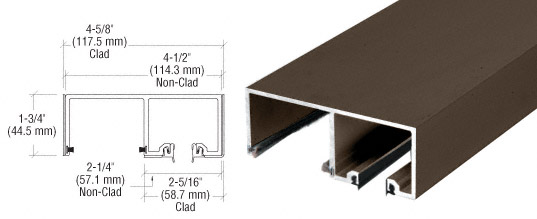 C.R. Laurence CRL Dark Bronze Anodized SSR Top Track - 10 Ft. Long | SSR1TTDU