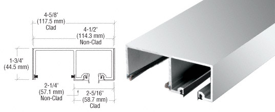 C.R. Laurence CRL Polished Stainless SSR Top Track - 10 Ft. Long | SSR1TTPS