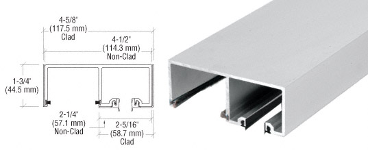 C.R. Laurence CRL Satin Anodized SSR Top Track - 10 Ft. Long | SSR1TTSA