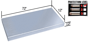 C.R. Laurence CRL Stainless Steel 72&quot; Wide x 12&quot; Deep Shelf | SSS7212