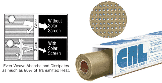 C.R. Laurence CRL 48&quot; x 100 ft Stucco Even-Weave Solar Screen Wire - Roll | SSW48STU