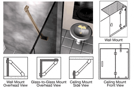 C.R. Laurence CRL Oil Rubbed Bronze Through-Glass Mounted Support Bar | SUP1350RB
