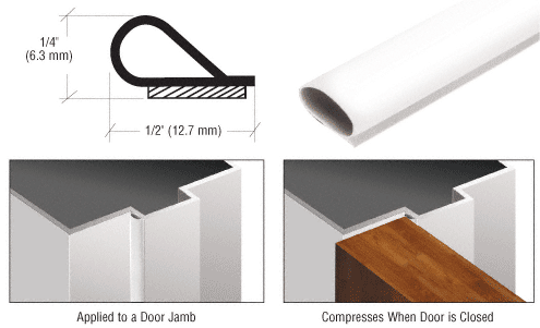 C.R. Laurence CRL White Self-Adhesive Weatherstrip - 500 ft. Roll  | SW250WB